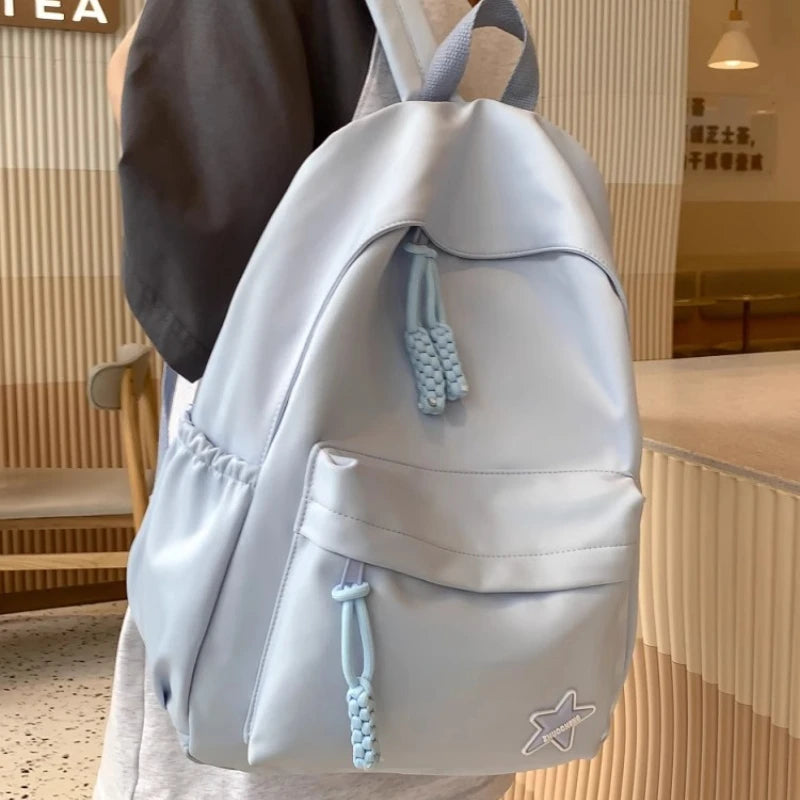 Cyflymder  Women Y2k Aesthetic Simple Star Backpack All Match Students Fashion Casual Schoolbags Japanese High-capacity Backpacks Trendy