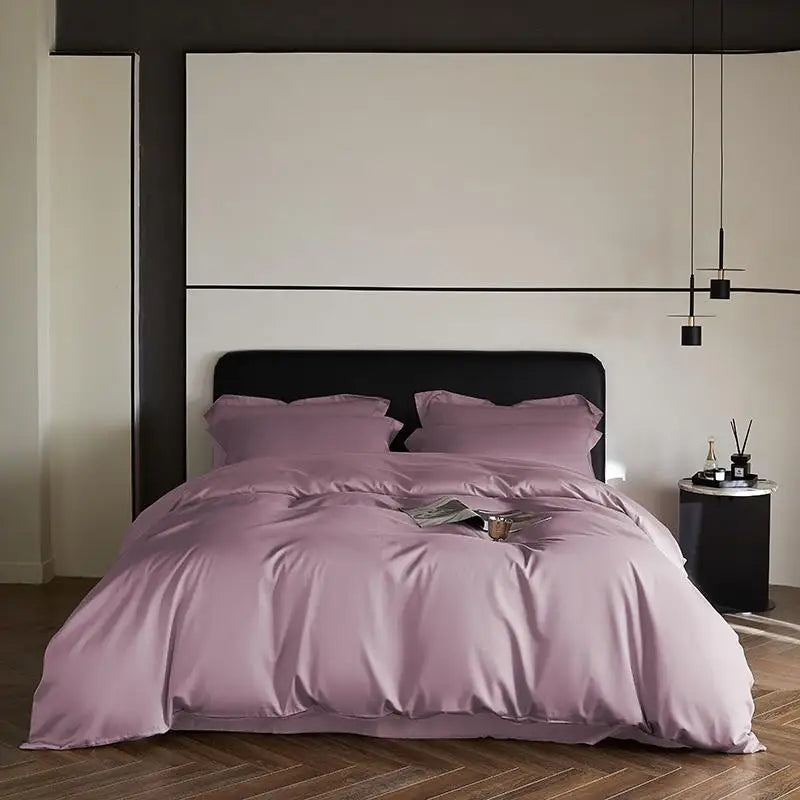 Cyflymder  Reversible Sateen Premium Bedding Set Silky Soft Long-Staple Cotton Single Double Super King Duvet Cover Bedsheet Pillowcases