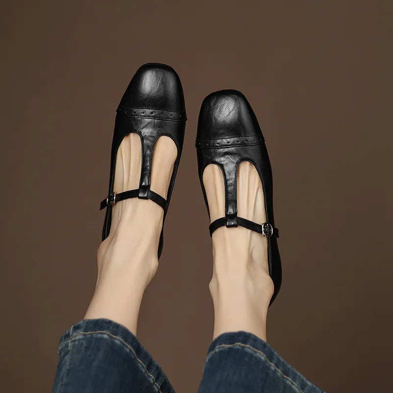 Cyflymder  All-Match Square Toe Low Heels Summer Shoes Ladies Casual Female Sneakers Shallow Mouth Dress Flats Women 2025 Big Size Buckle S