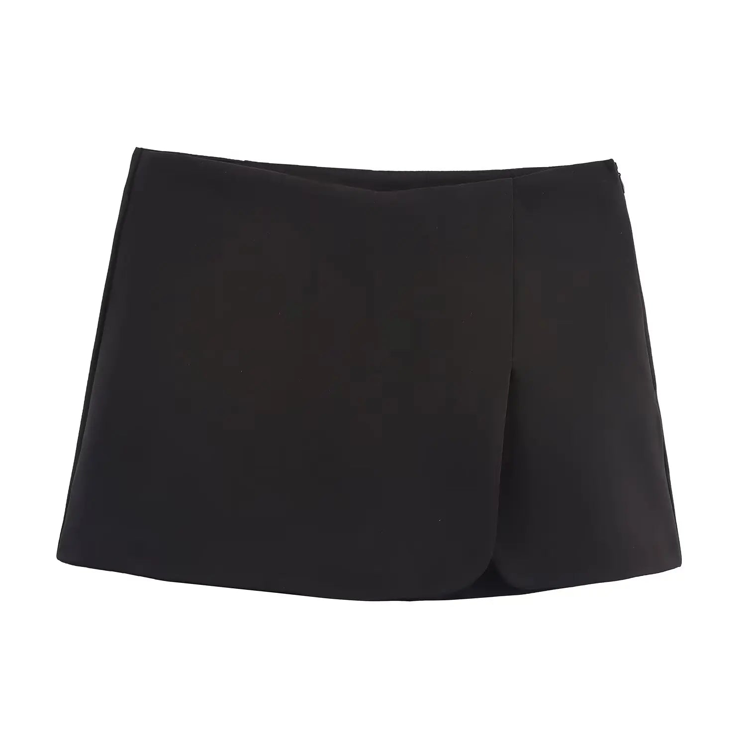 Cyflymder  Women's summer chic fashion Split design solid slim versatile Shorts Skirts retro high waist side zipper women's skirt