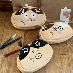 Cyflymder  Cute DIY Pen Bag Case Box Stocking Stuffers Cute Creative Long Hair Doll Cartoon Large Capacity Zipper Organizer Storage Bag