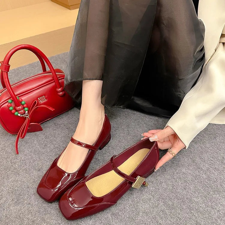 Cyflymder  Shoes Sandals Ladies Casual Heels Sexy Pump 2025 Mary Jane Square Toe Basketball Platform African Comfortable 3cm Crossdressers