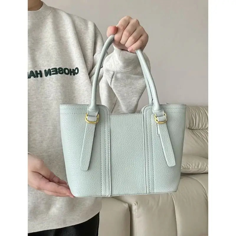 Cyflymder  Mint Green Simple Large Capacity Shoulder Bag Women 2025 New Spring Summer Tote Bag Ladies Versatile Fashionable Handbag
