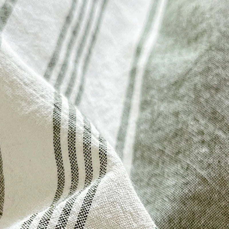 Cyflymder  Class A 100% Cotton Striped Bedding Sets Yarn Dyed Washed Cotton Breathable Duvet Cover Kit Single Bedclothes for All Seasons