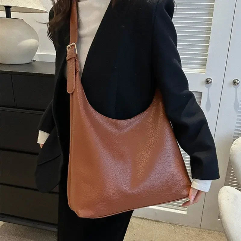 Cyflymder Fashion Leather Tote Bag for Women Trend Female Simple Large High Capacity Shoulder Bag Women Handbags Messenger Bags