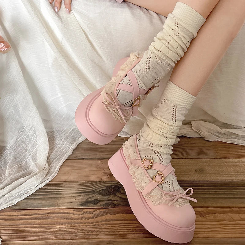 Cyflymder  Retro Woman Shoes Clogs Platform Female Footwear Oxfords Round Toe British Style All-Match Creepers Dress Leather New Summer