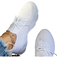 Cyflymder  Women's Sneakers Breathable Casual Women Socks Shoes Lace Up Ladies Flats Female Spring Vulcanized Running Zapatillas De Mujer