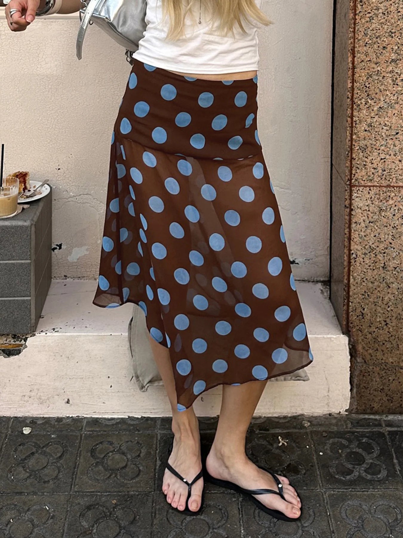Cyflymder  Polka Dot Halter Tops Women's Set Backless Sleeveless Top Flowy Mini Skirt 2025 Summer Elegant Suit Holiday Fashion Lady Sets