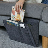 Cyflymder Felt Bedside Storage Bag Organizer Bed Desk Bag Sofa TV Remote Control Hanging Caddy Couch Storage Organizer Bed Holder Pockets