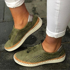 Cyflymder  Fringe Casual plus Size Women's oes 2025 Sle Canvas Slip-On Flat Heel Wear-resistant Rubber Outsole  Color oes