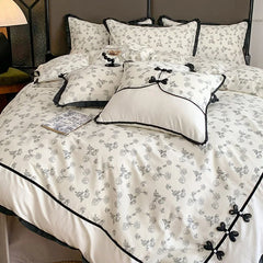 Cyflymder New Chinese 100% Cotton Printed Bedding Set High Quality Skin Friendly Sleeping Quilt Cover Kit Queen King Double Bed Linens