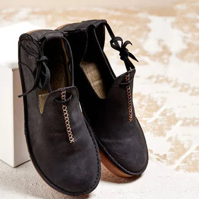 Cyflymder  PU Leather Shoes Middle Ages Ankle Boots Victorian Renaissance Boot Women