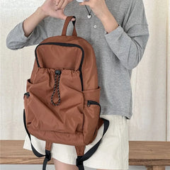 Cyflymder  Korean Vintage High-capacity Backpack All Match Simple Nylon Casual Schoolbags Streetwear Women Students Backpacks Y2k Aesthetic