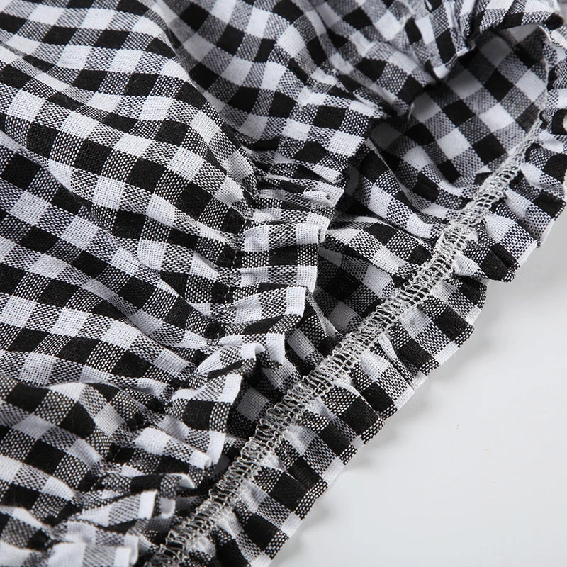 Cyflymder  Holiday Sweet Bow Plaid Shorts Preppy Style Casual Loose Low-Waisted Shorts Women 2025 Summer Fashion Streetwear Ladies
