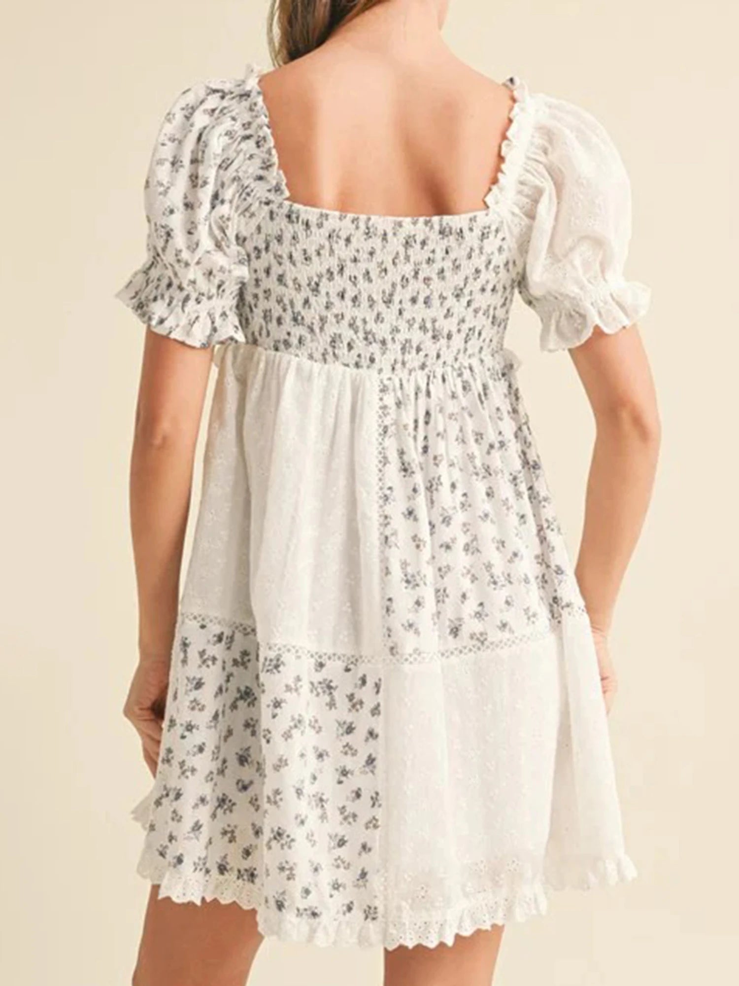 Cyflymder  Elegant Lace Maternity Dress with Empire Waist and Flutter Sleeves for Special Occasions in Spring Summer