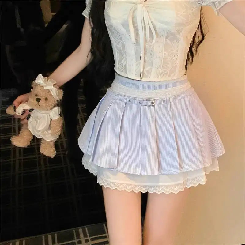 Cyflymder  Casual Y2k Floral Print Slim Mini Dress Women's Summer Rural style Sleeveless A Line Dress Female Vintage 2000s French Elegant