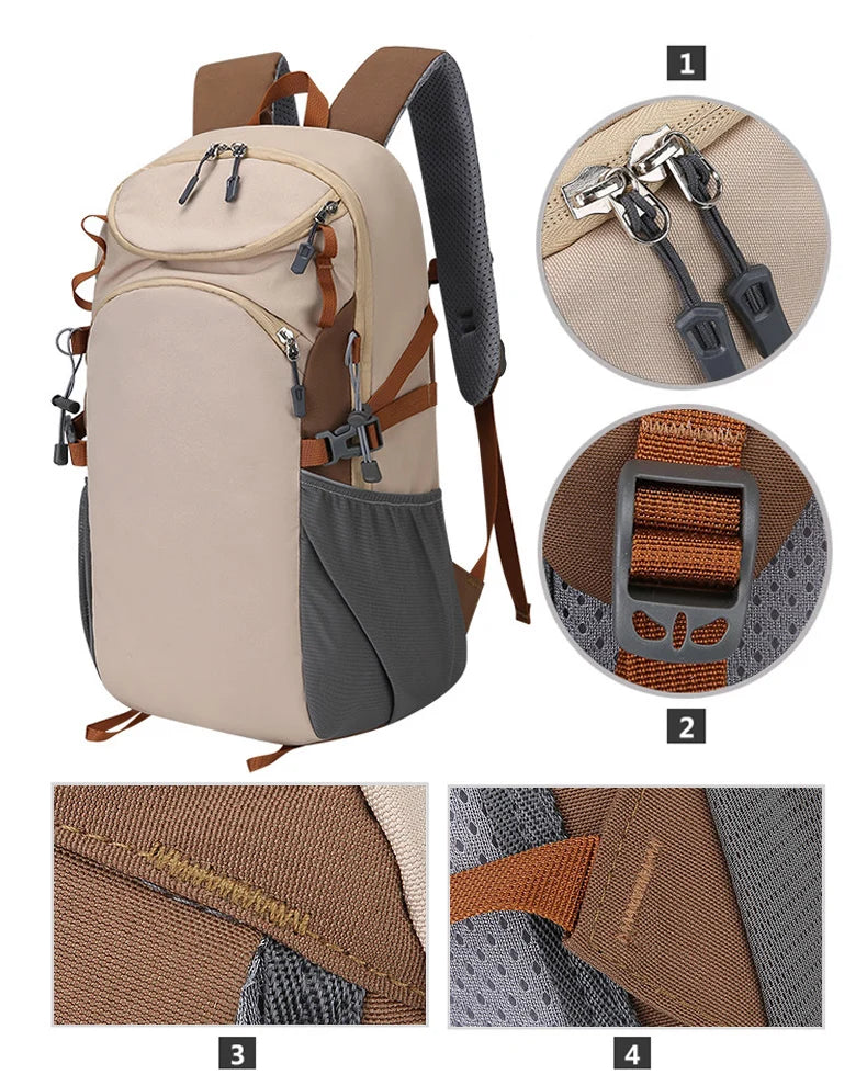 Cyflymder  Outdoor Climbing Backpack Large Storage Travel Communting Shopping Camping Bag Short Distance College Laptop Portable Schoolbag