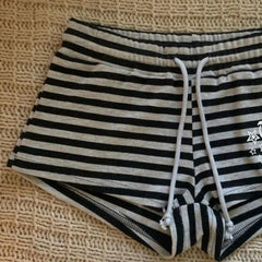 Cyflymder  Vintage Shorts Sexy Y2k 2000s Women's Shorts Streetwear Stripe Wrap Hip Hot Girl Goth Punk Summer Basics Skull Print High Stree