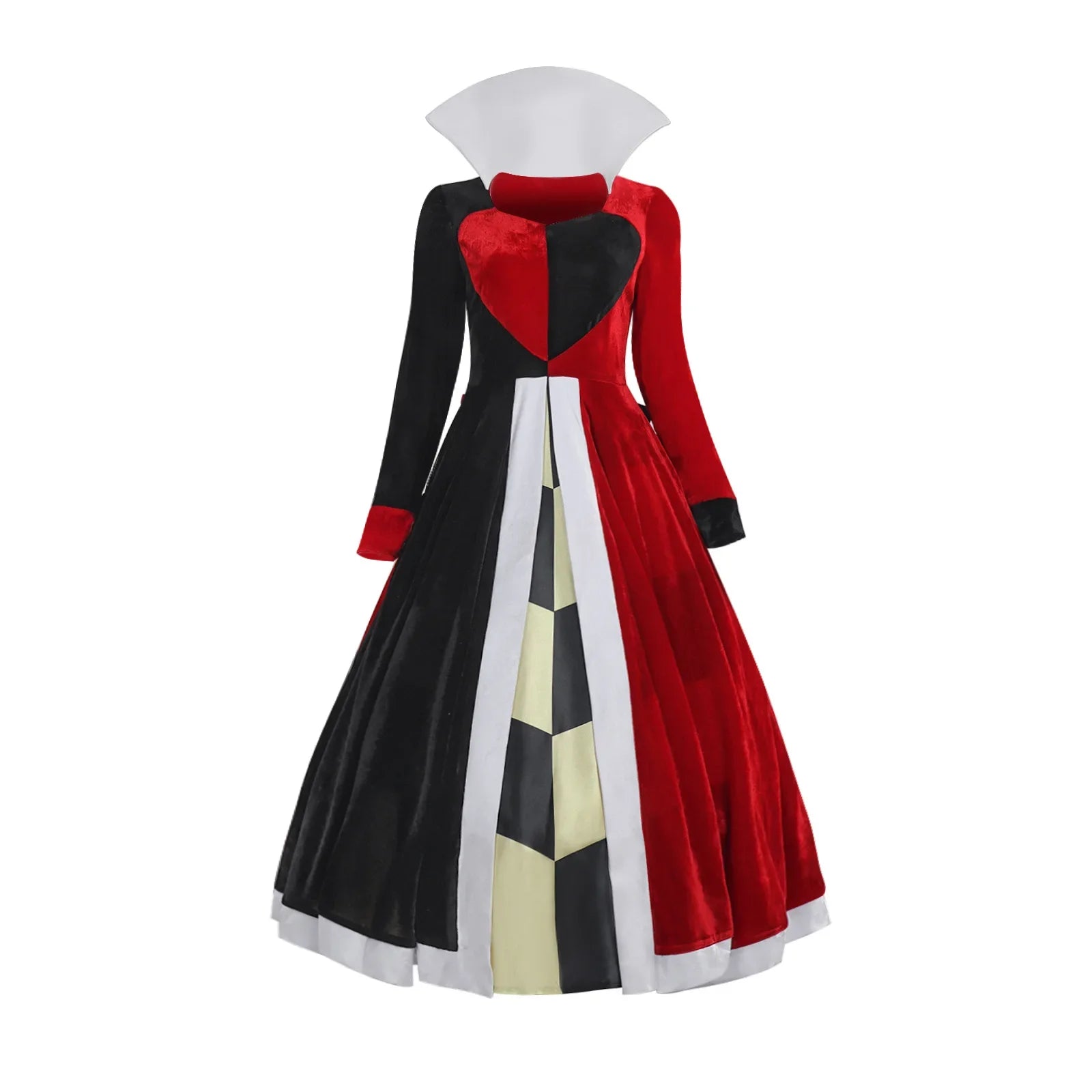 Cyflymder  Halloween Queen of Hearts Costume Alice in Wonderland Dress Women Adult Sexy Poker Queen Cosplay Halloween Fancy Dress Plus Size