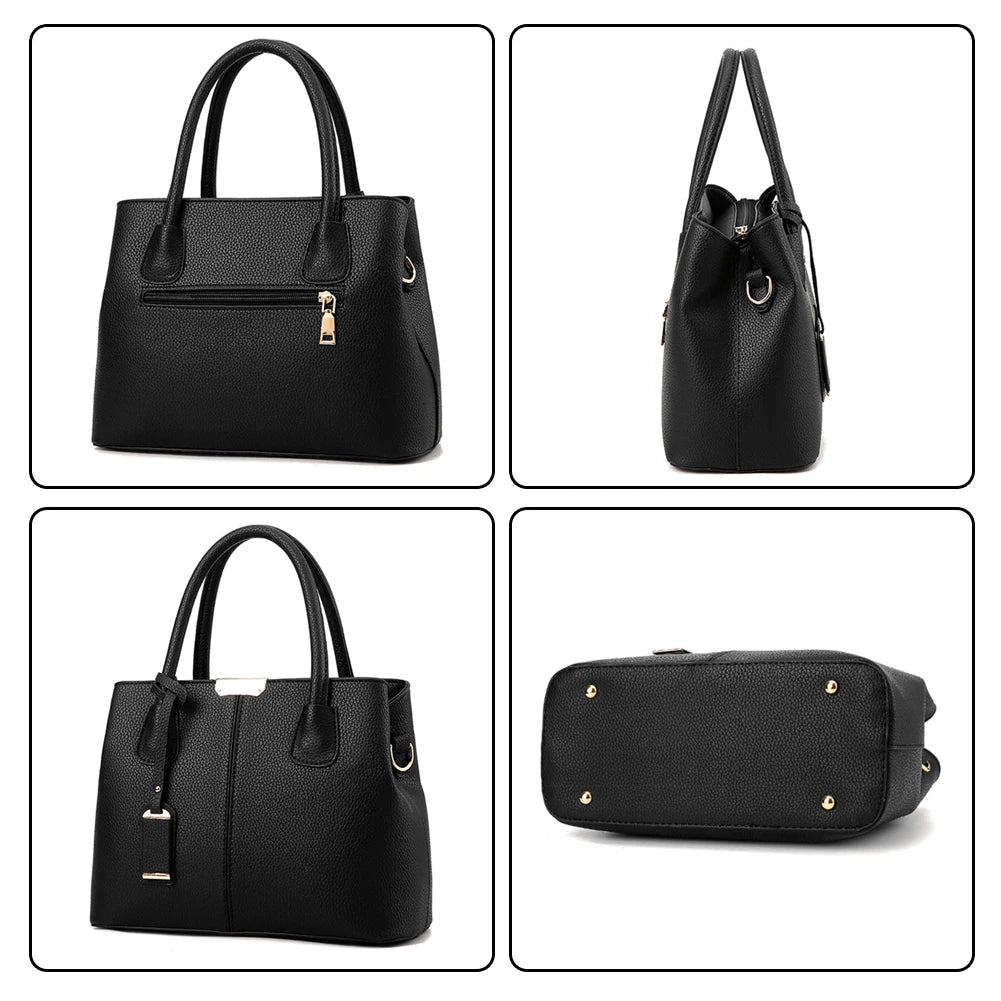 Cyflymder  Elegant Handbags Women Bags Messenger Large Capacity PU Leather Crossbody Bags Fashion Girls Shoulder Bag Hand Tote Bag