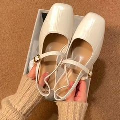 Cyflymder  Mary Jane open-toe sandals for women, chunky high heels, spring new versatile single-strap buckle shoes