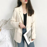 Cyflymder Spring Autumn Women Korean Fashion Suit Blazer Leisure Loose British Chic And Elegant Woman Jacket Coat