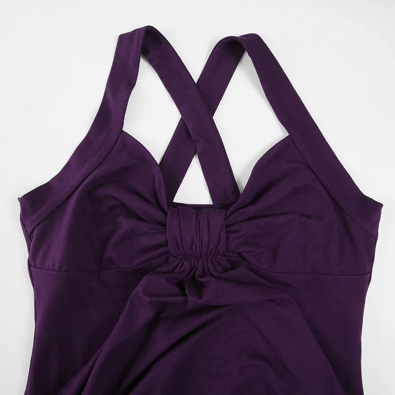 Cyflymder  Elegant Solid Folds Camis Tops Holiday Sexy Slim Bandage V-Neck Sleeveless Tank Tops Women 2025 Summer Fashion Ladeis