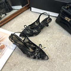 Cyflymder  New Summer Glamorous High Heel Sandals Chic Baotou Stilettos Pointy Toe Fashion Parties Banquets Sandals