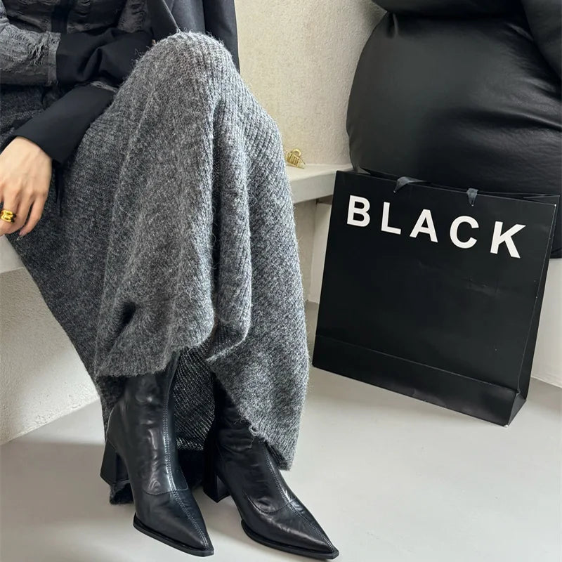 Cyflymder  High Heel Pointed Toe Women Ankle Boots Ladies Elegant Slim Short Booties Autumn Winter Womem's Shoes