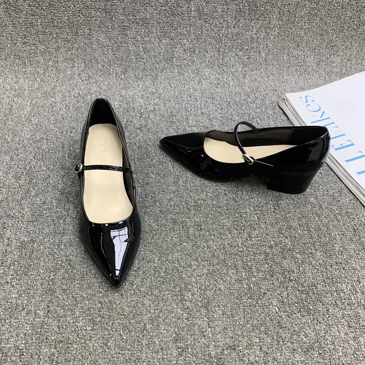 Cyflymder  Korean Shoes Slip-on Clogs Platform Pointed Toe Women's Heels All-Match Shallow Mouth Female Footwear Casual Sneaker