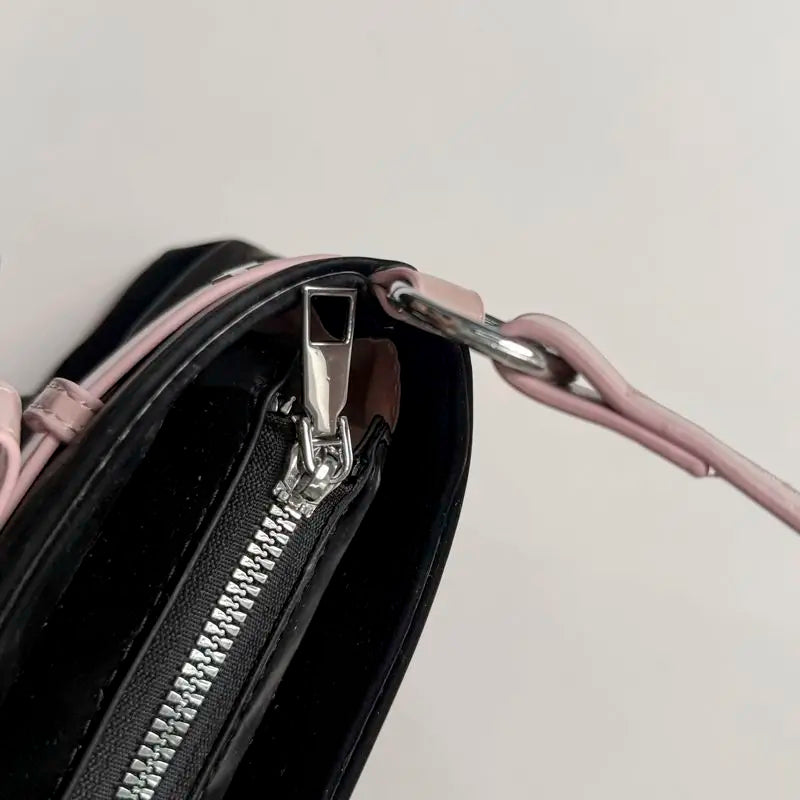 Cyflymder  Korean Hot Girl Bow Studded Handbag Women Simple Design Sweet Shoulder Bag Ladies Elegant Fashion Underarm Purse Y2k Aesthetic