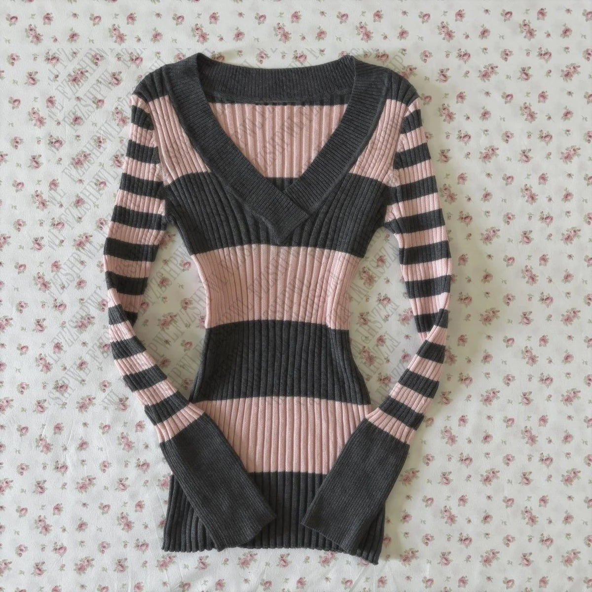 Cyflymder  Pink Maiden Long Sleeve Clothing Classic Y2K Fashion Woman Casual Sweater Daily Vintage Sweet Harajuku Cute Knitwear Girly Tops