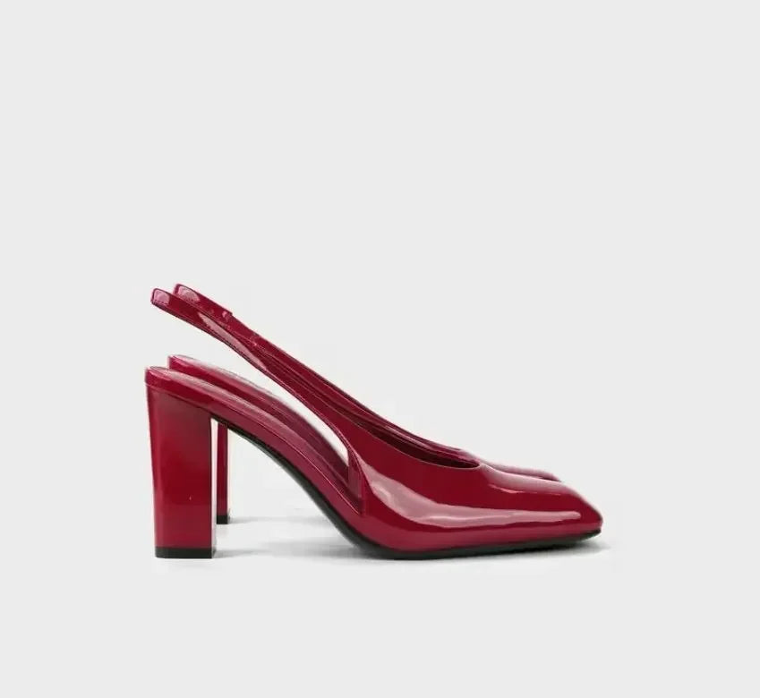 Cyflymder  High Heels Women's High Heeled Sandals Mary Jane Heels Women Square Head High Heel Single Shoes Empty Bag Head Sandals Women's