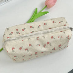 Cyflymder INS Floral Pen Bag Student Cartoon Cute Stationery Bag Large Capacity Pencil Case Multifunctional Stationery Organizer Pen Box