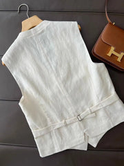 Cyflymder  New Korean style fashion design temperament  vest  wide-leg pants two-piece suit