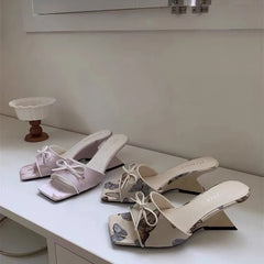 Cyflymder  New Summer Women's Slippers Stylish Peep-toe Low Heel Women's Comfortable Beach Shoes Women Relaxation Slipper 6546