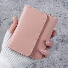 Cyflymder Three Fold Short Clip Wallet Women Short Wallet Multi-card Bag Mini Pouch Fashion Female Wallet Credit Card Lady Coin Purses