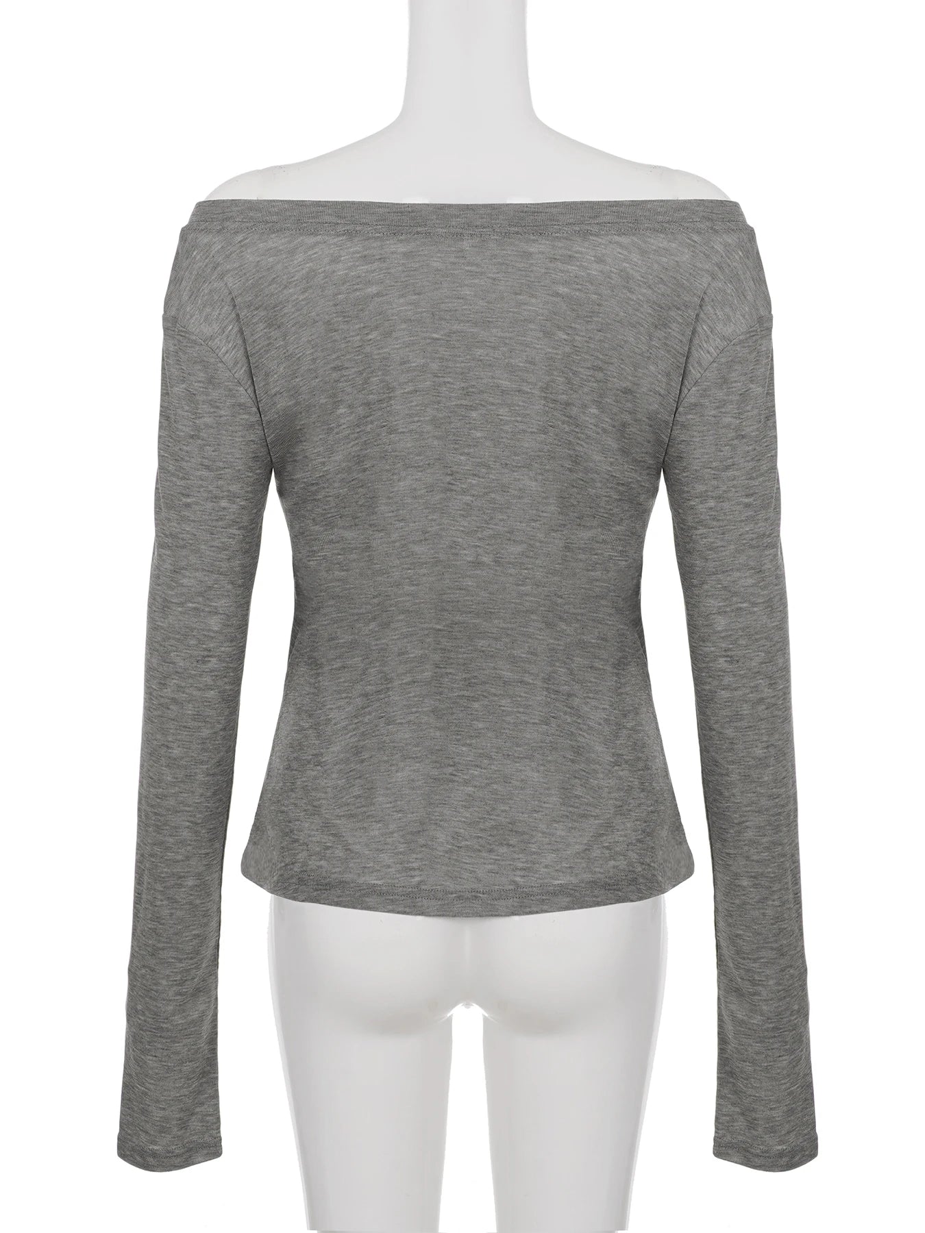 Cyflymder  Casual Solid T Shirt Basic Slim O-Neck Long Sleeve Tees Women 2025 Autumn Spring Fashion Streetwear Ladies All-Match