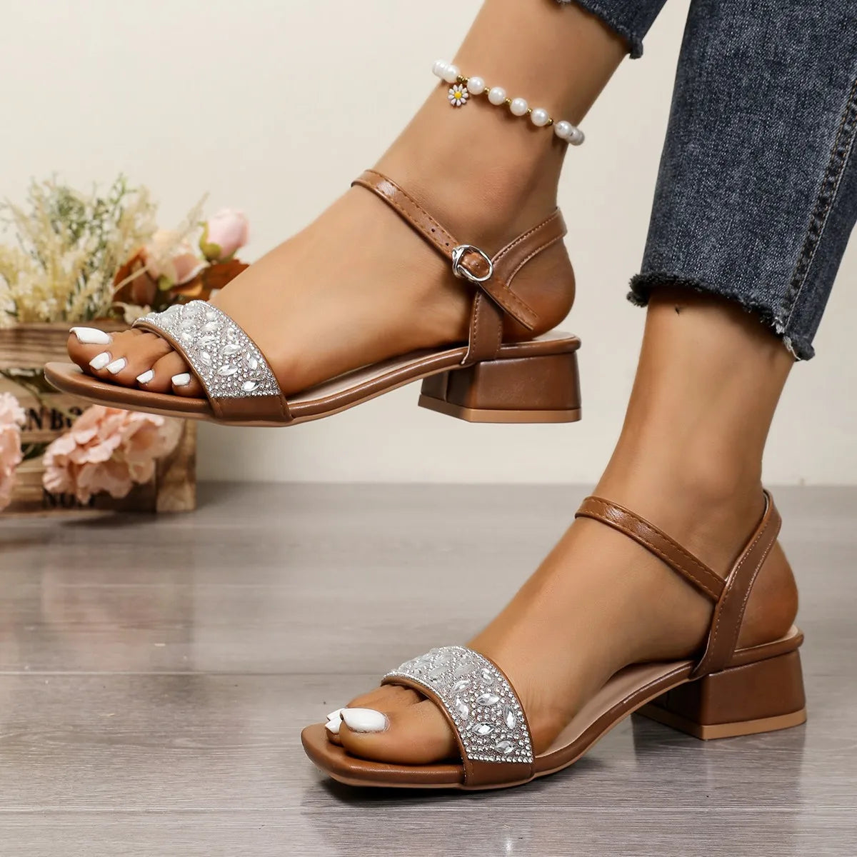 Cyflymder  New Fashion Women's Sandals black and white Low Heel Casual Shoes Women Open Toe Summer Light Fashion Women's Shoes