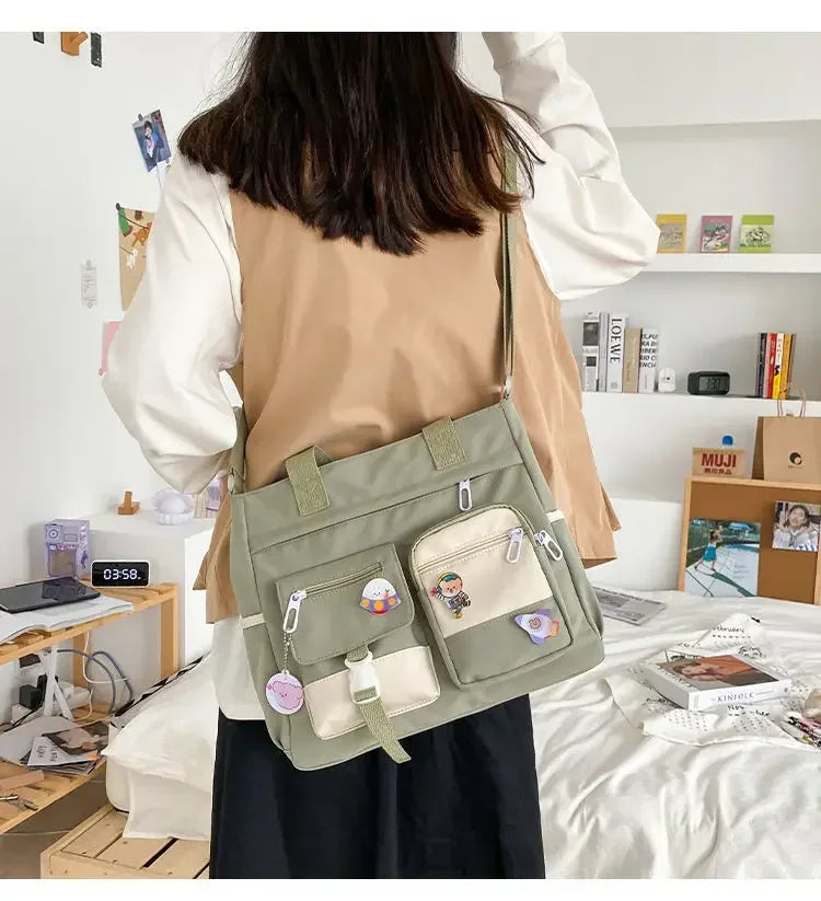 Cyflymder  Nylon Ladies Tote Messenger Bag Oxford Handbag Cross body Bags for Girls Satchels Waterproof Canvas Women Handbags Shoulder Bags