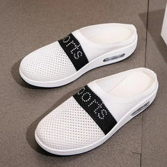 Cyflymder  New Summer Womens Knitted Mesh Slippers Woman Comfortable Wedges Outdoor Walking Casual Shoes