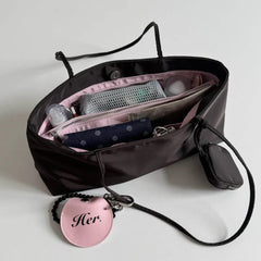 Cyflymder   NEW Large Capacity Nylon Canvas Tote Bag Women's Casual Lightweight Handbag Shoulder Bag  Magnetic Buckle Closure