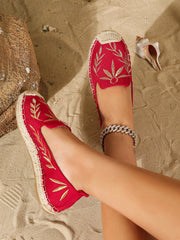 Cyflymder  Women's Round-Toe Classic Flat Cap-Toe Slip ons Simple Espadrilles Leather Loafers