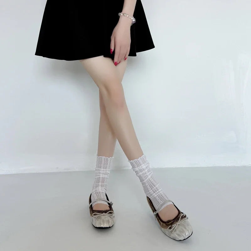 Cyflymder Bow Women Mary Jane Shoes Flats Designer Shoes Shallow Summer Fashion Loafers Shoes New Walking Comfort Soft Woman Zapatos