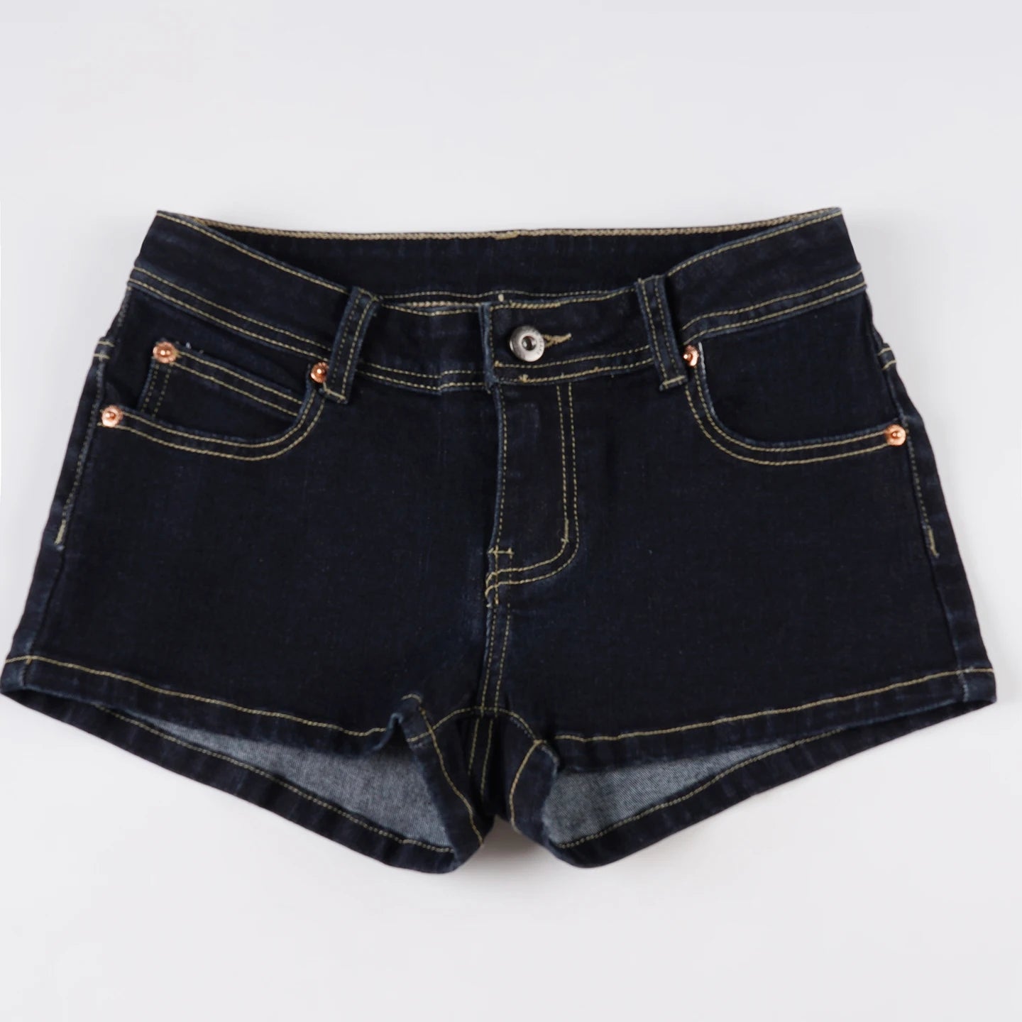 Cyflymder  Basic Slim Big Pockets Denim Shorts Casual Low-Waisted Jeans Shorts Women Summer Elegant Fashion Streetwear Ladies