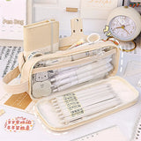 Cyflymder Transparent Pencil Case Trousse Portable Pencil Box Kawaii Fournitures Scolaire Waterproof School Pen Case Papeterie Japonaise