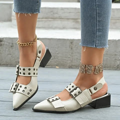Cyflymder  New Women Platform Sandals Pointed Toe Spring Fashion Shallow Sandals Flats Slip on Outdoor Shoes Big Size Zapatos De Mujer