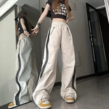 Cyflymder Y2K Techwear Sweatpants Women Streetwear Korean Hip Hop Harajuku Cargo Parachute Track Pants Lady Wide Leg Joggers Trousers
