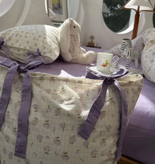 Cyflymder  Romantic sweet purple flower bedding set,twin full queen king violet floral cotton home textile sheet pillow case quilt cover