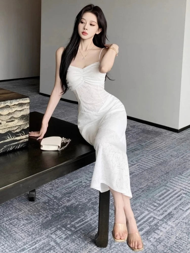 Cyflymder  Woman Dress Sleeveless Flowers Patchwork Slash Neck Backless Slim Summer Fashion Temperament Elegant Dresses Party